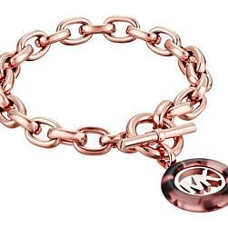 Bijuterii Femei Michael Kors Fulton Logo Toggle Bracelet Rose GoldBlush TortoiseClear