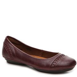 Incaltaminte Femei EuroSoft Shanelle Ballet Flat Burgundy Faux Leather