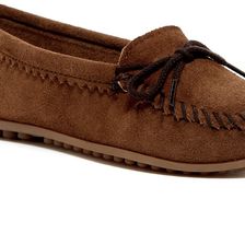 Minnetonka Suede Skimmer Mocassin (Women) DARK BROWN