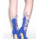 Incaltaminte Femei CheapChic In Between Lace-up Heels Blue