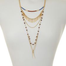 Vince Camuto Multi-Row Moroccan Necklace GOLDT