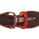 Incaltaminte Femei Ralph Lauren Collection Reesa Leather and Suede Flat Sandal Brown