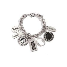 Bijuterii Femei GUESS Silver-Tone Enamel Plates Bracelet silver