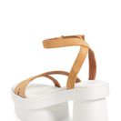 Incaltaminte Femei Jeffrey Campbell Kurva Platform Sandal Women NUDE- WHITE LEATHER