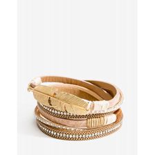 Bijuterii Femei CheapChic Boho Wrap Faux Leather Bracelet Brown Ptrn