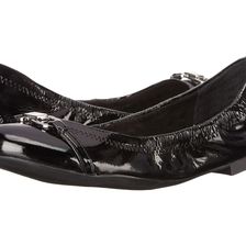 Ralph Lauren Betsy Black Crinkle Patent Leather