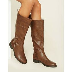 Incaltaminte Femei Forever21 Tall Faux Leather Boots Brown