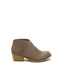 Incaltaminte Femei CheapChic Street Style Faux Leather Booties Grey