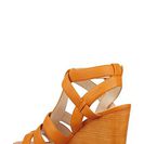 Incaltaminte Femei Nine West Farfalla Wedge Sandal Women ORANGE LEATHER