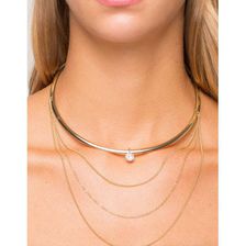 Bijuterii Femei CheapChic Natasha Bar And Chain Choker Met Gold