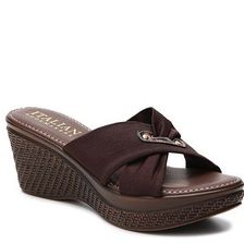 Incaltaminte Femei Italian Shoemakers Katie Wedge Sandal Brown