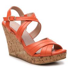 Incaltaminte Femei Restricted Rattle Wedge Sandal Coral