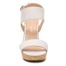 Incaltaminte Femei Jessica Simpson Jeisha Leather Wedge Sandal White