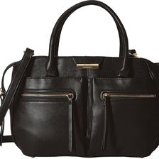 Nine West Just Zip It Medium Satchel Black