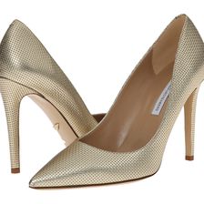 Diane von Furstenberg Bethany Matte Gold Metallic Grid