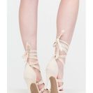 Incaltaminte Femei CheapChic Crisscross My Heart Pointy Lace-up Heels Natural