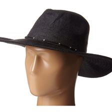 San Diego Hat Company CTH4097 Textured Fur Rancher with Silver Bead Trim Charcoal