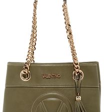Valentino By Mario Valentino Kali Leather Sauvage Shoulder Bag ARMY GREEN