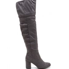Incaltaminte Femei CheapChic Edge Of Glory Over-the-knee Boots Dkgrey