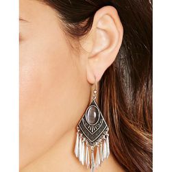 Bijuterii Femei Forever21 Faux Stone Drop Earrings Bsilvergrey