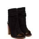 Incaltaminte Femei CheapChic Heel Me Slouchy Cut-out Booties Black