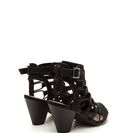 Incaltaminte Femei CheapChic Something New Chunky Caged Heels Black