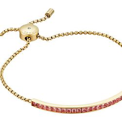 Bijuterii Femei Michael Kors Adjustable Slider Bracelet GoldPink Cubic Zirconium