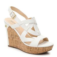 Incaltaminte Femei GUESS Tabetha Wedge Sandal White