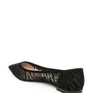 Incaltaminte Femei French Connection Black Genessa Zebra-Print Pointed Toe Skimmer Flats Black Black