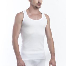 Maiou talii mari barbati, alb, bumbac, Uniconf