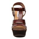 Incaltaminte Femei Steve Madden Wynn Wedge Sandal Cognac