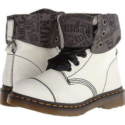 Incaltaminte Femei Dr Martens Aimilita 9-Eye Cap Toe WhiteBlackCristal Suede