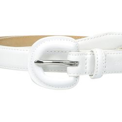 Accesorii Femei Cole Haan 78quot Dress Calf Belt with Matching Covered Buckle White