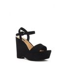 Incaltaminte Femei Forever21 Faux Suede Wedge Sandals Black