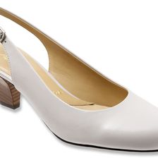 Trotters Pella Light Grey Glazed Kid Leather