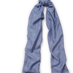 Ralph Lauren RL Silk-Wool Scarf Blue