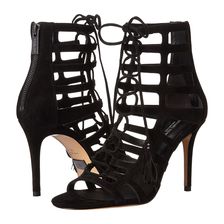 Michael Kors Bardot Black Kid Suede/Smooth Calf