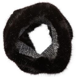 Ralph Lauren Faux-Fur Snood Charcoal Ragg