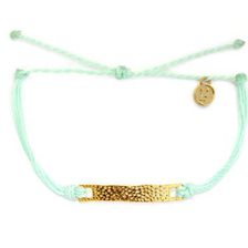 Accesorii Femei Pura Vida Gold Hammered Flat Bar Seafoam Multicolor