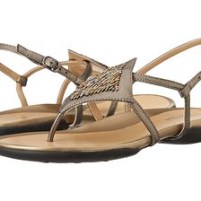 Vaneli Weezy Pewter Pearl Nappa/Pewter Beads/Gunmetal Buckle