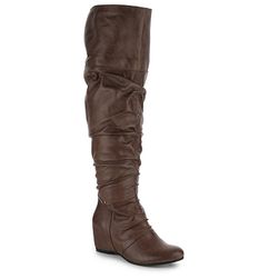 Incaltaminte Femei Bare Traps Valry Wide Calf Over The Knee Boot Brown