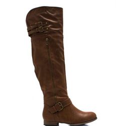 Incaltaminte Femei CheapChic Walk Tall Buckled Boots Cognac