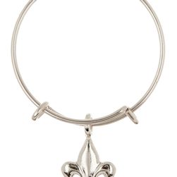 Bijuterii Femei Alex and Ani Argentium Sterling Silver French Royalty Mini Charm Expandable Ring RUSSIAN SILVER
