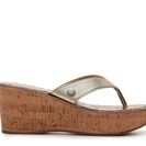 Incaltaminte Femei Sam Edelman Romy Metallic Wedge Sandal Gold