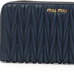 Miu Miu Quilted Wallet OLTREMARE