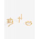 Bijuterii Femei CheapChic Swirl And T Caged Ring Set Met Gold