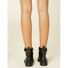 Incaltaminte Femei Forever21 Faux Leather Lace-Up Booties Black