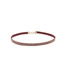 Bijuterii Femei Forever21 Faux Suede Stud Choker Goldburgundy