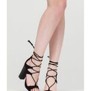 Incaltaminte Femei CheapChic Strappy Starlet Chunky Lace-up Heels Black