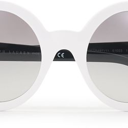 Ralph Lauren Round-Eye Sunglasses White/Black
